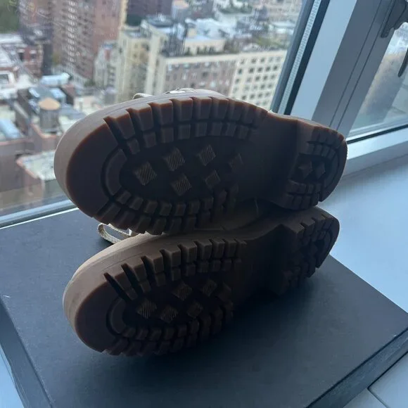 J. CREW - LIGHTWEIGHT LEATHER NORDIC HIKER BOOT - 9 M - LIGHT CARAMEL (TAN) EUC - Picture 9 of 9